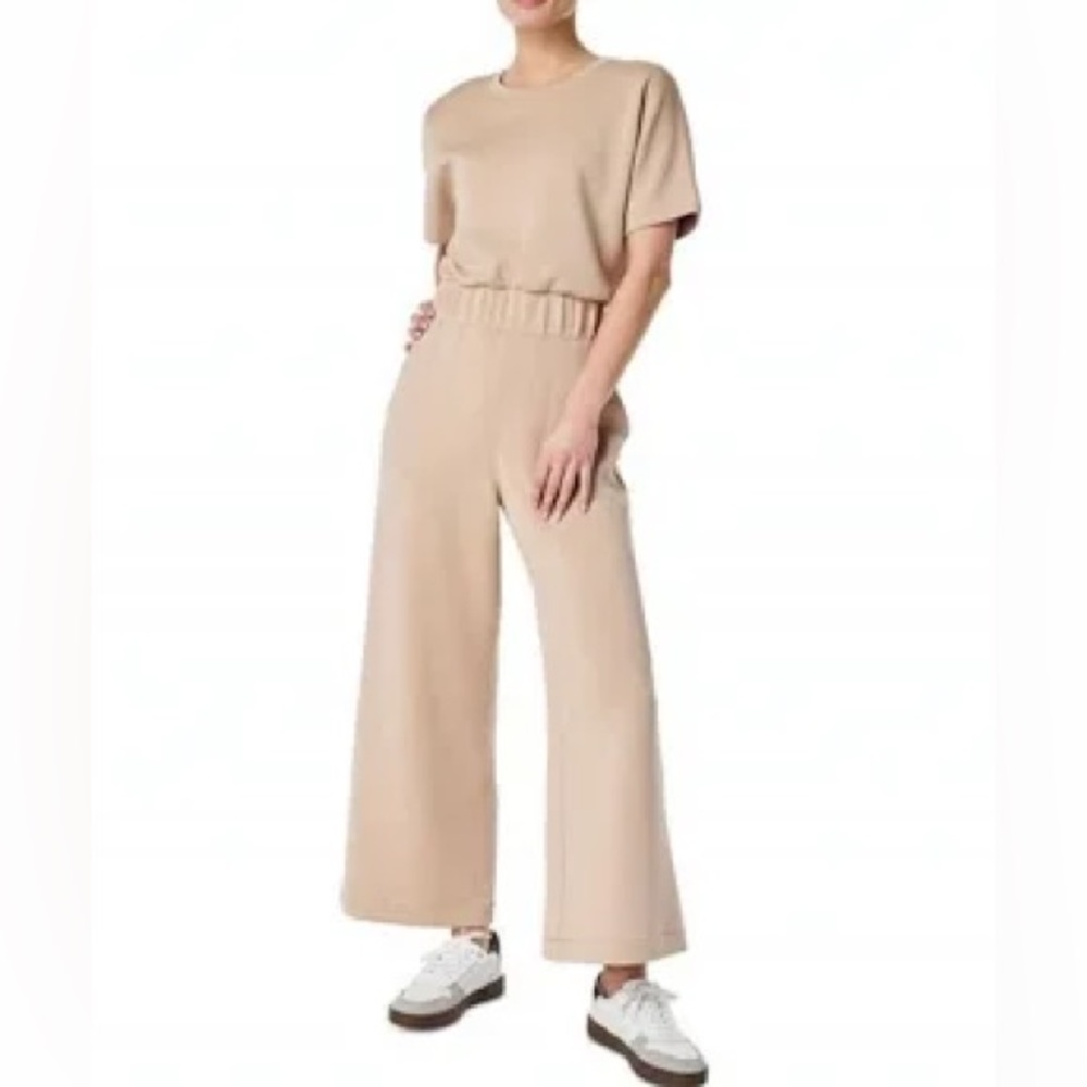 SPANX Air Essential Wide Leg Cropped Jumpsuit